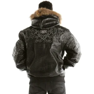 BLACK LEATHER JACKET BY PELLE PELLE