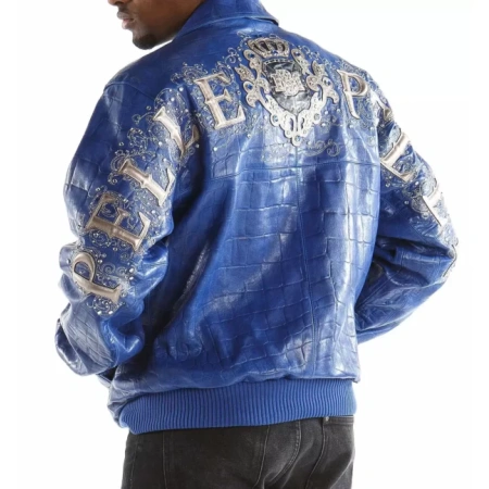 Pelle Pelle Crest Blue Leather Jacket view 2