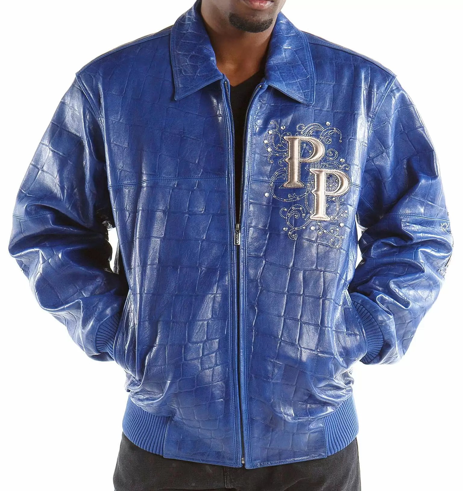 Pelle Pelle Crest Blue Leather Jacket