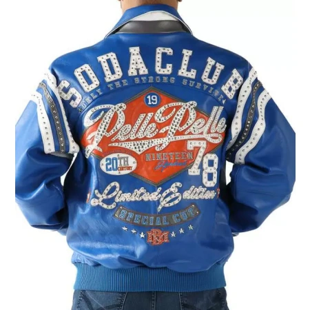 Pelle Pelle Special Cut Blue Leather Jacket | MB Jacket view 2