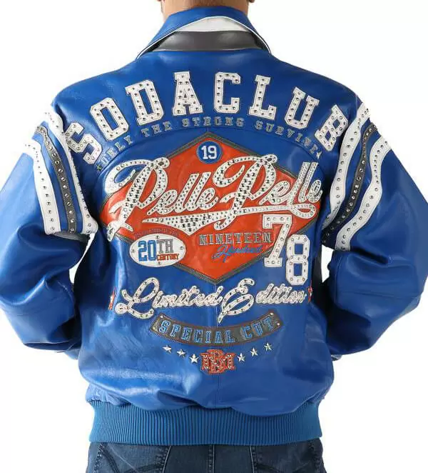 Pelle Pelle Special Cut Blue Leather Jacket | MB Jacket view 2