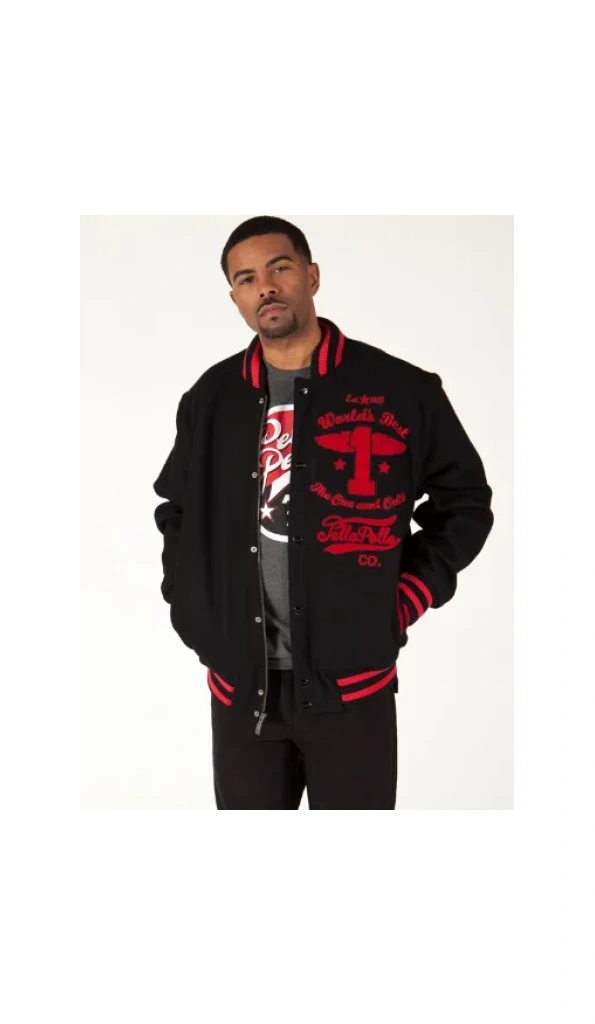PELLE PELLE BLACK VARSITY JACKET