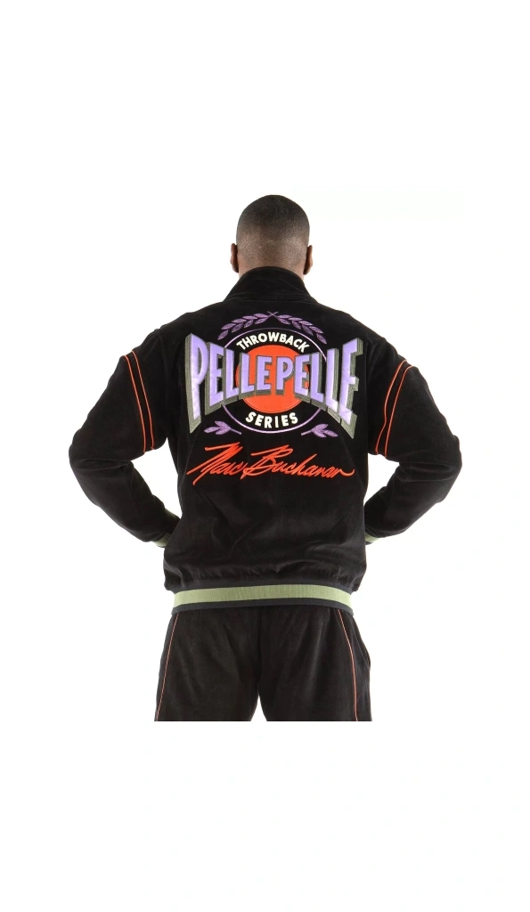 Exclusive Pelle Pelle Throwback Black Warmup Set