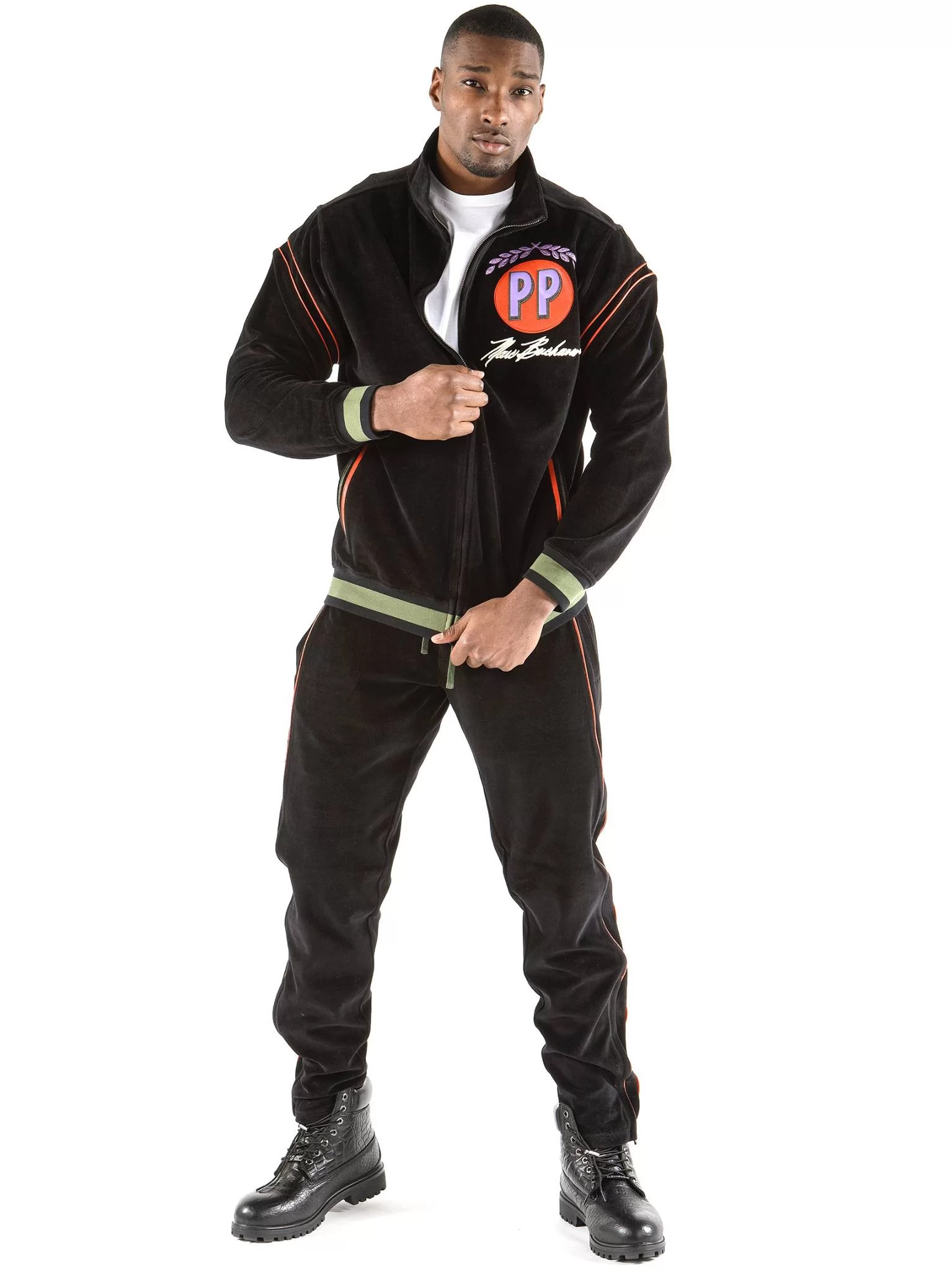 Pelle Pelle Black Throwback Series Wool Tracksuit