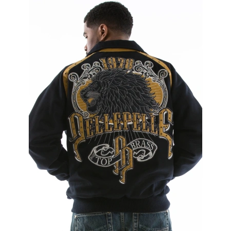 Pelle Pelle Navy Blue Top Brass Wool Jacket view 2