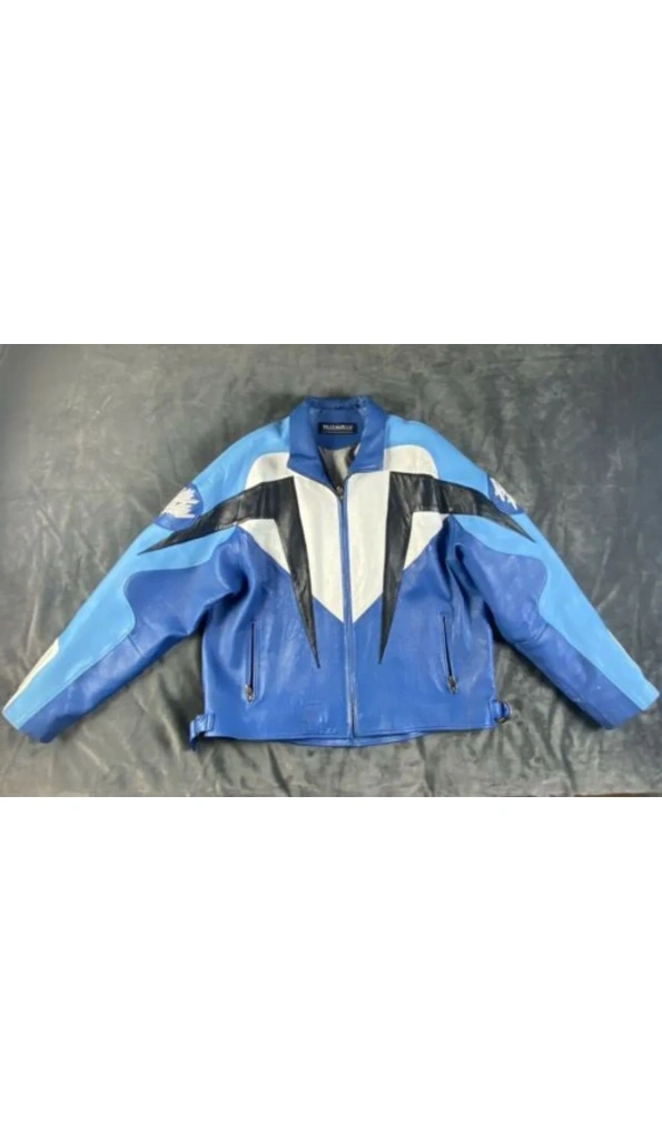 Pelle Pelle Blue MB Biker Leather Jacket | Men & Women