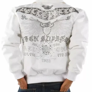 Pelle Pelle White Zipper Wool Jacket view 2