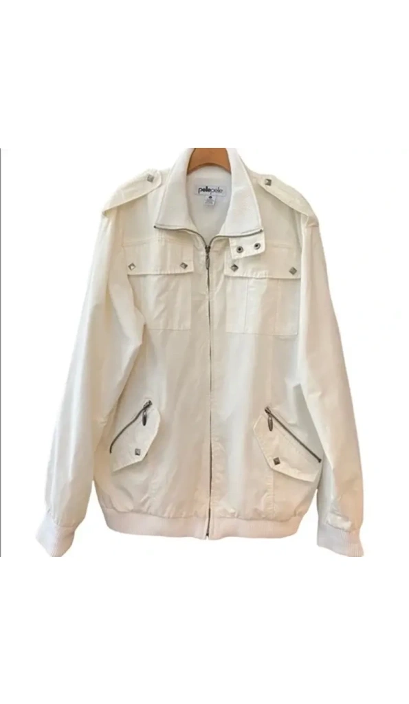 PELLE PELLE BOMBER WHITE JACKET