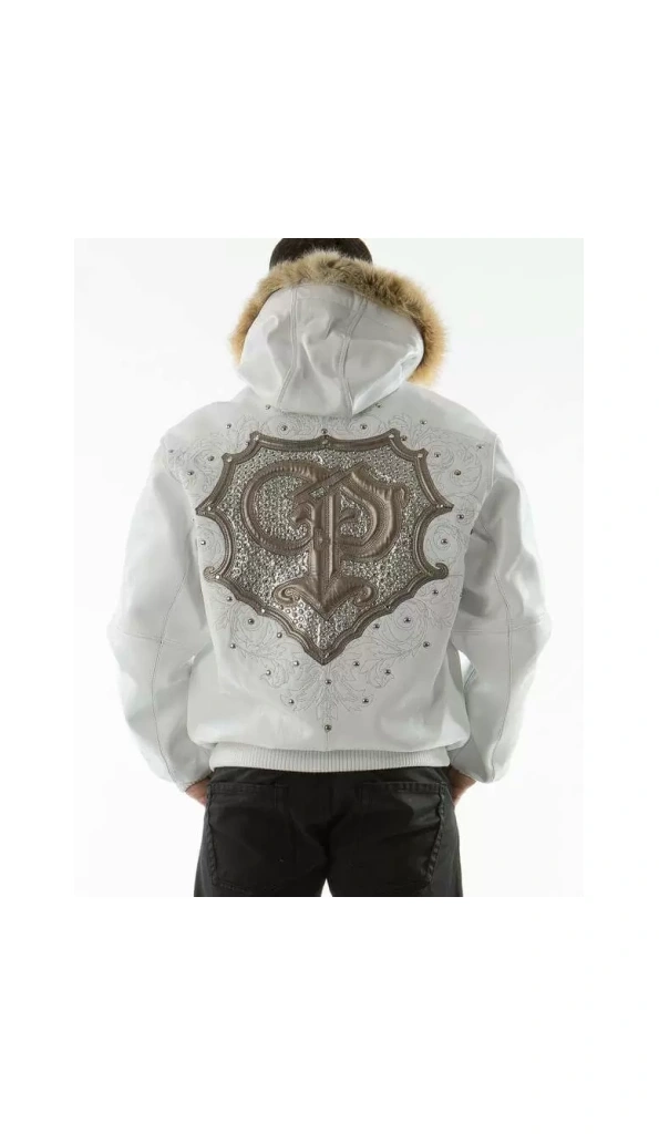 Pelle Pelle White Crest Fur Hood Jacket