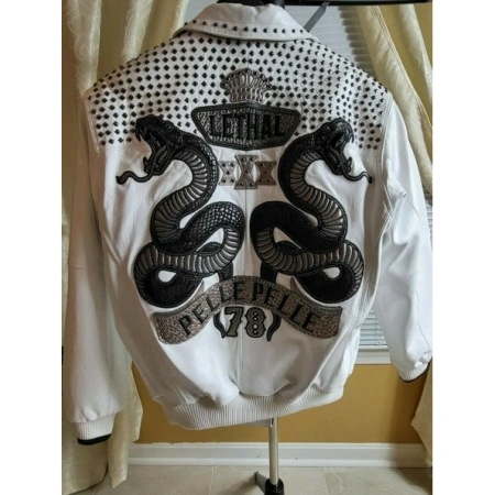 STUDDED WHITE JACKET PELLE PELLE | PELLE PELLE view 1