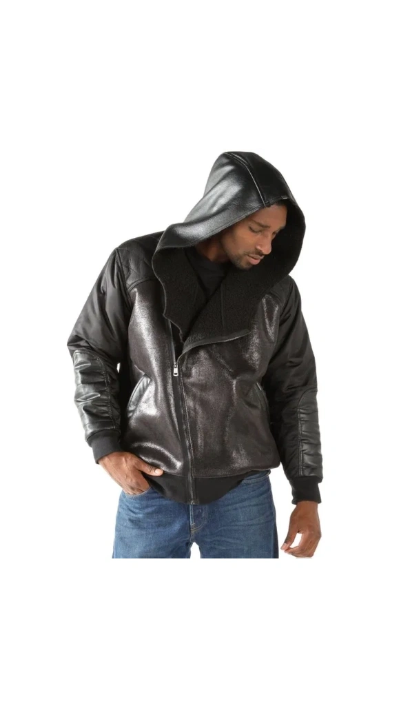 PELLE PELLE BLACK BOMBER JACKET