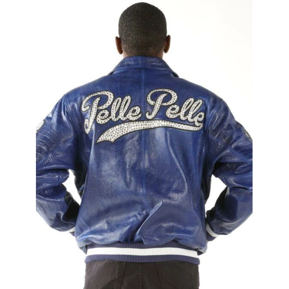 PELLE PELLE MB BLUE LEATHER JACKET view 2