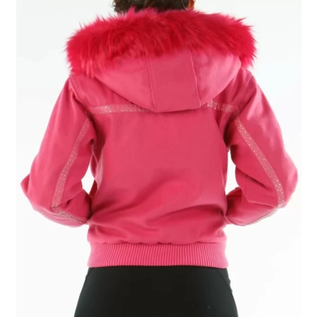 Pink Pelle Pelle Hood Wool Jacket view 2