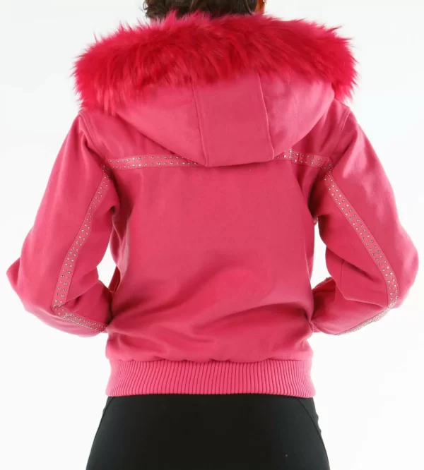 Pink Pelle Pelle Hood Wool Jacket view 2