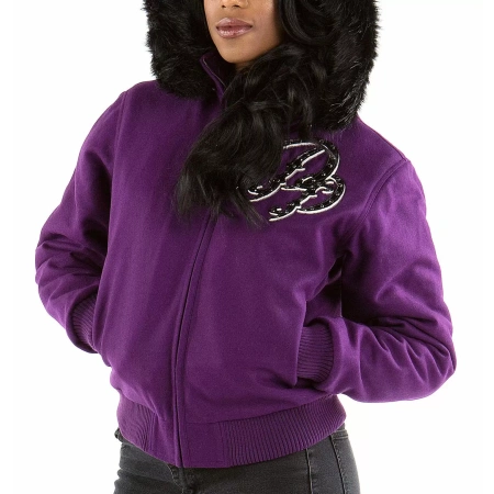 Bold Purple Pelle Pelle Flying Jacket view 2