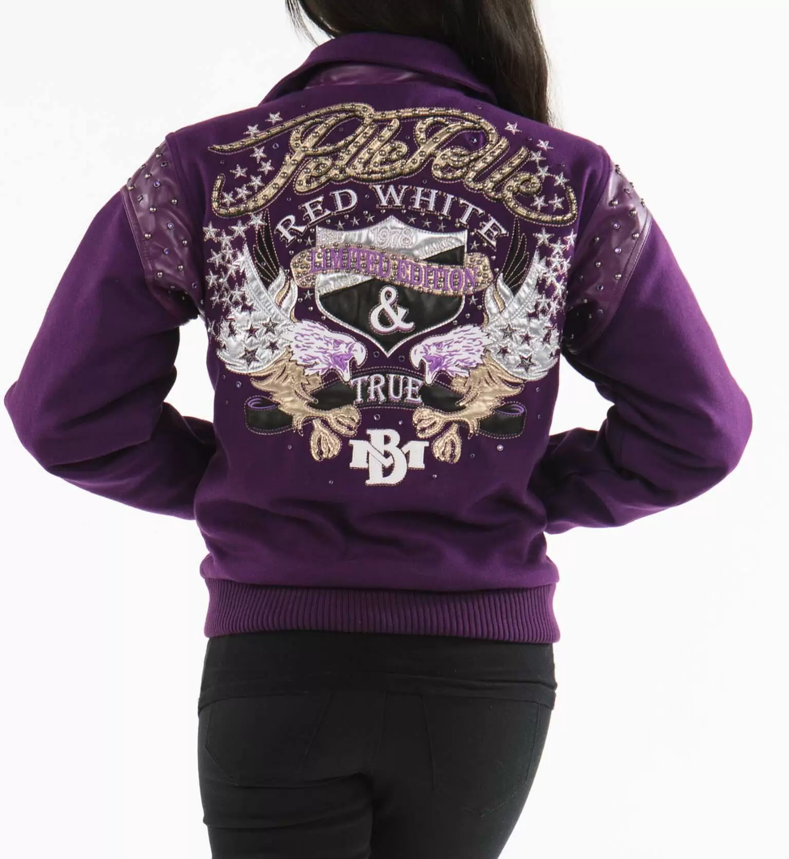 Purple Pelle Pelle White Wool Jacket view 2