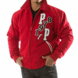Bold Red Pelle Pelle Fighting Tiger Wool Jacket view 2