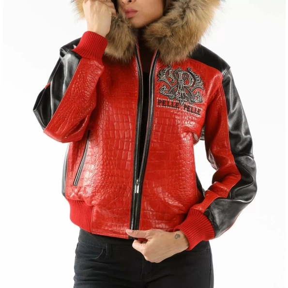 Pelle Pelle Forever Flawless Orange Jacket | Fur Hood Jacket view 1