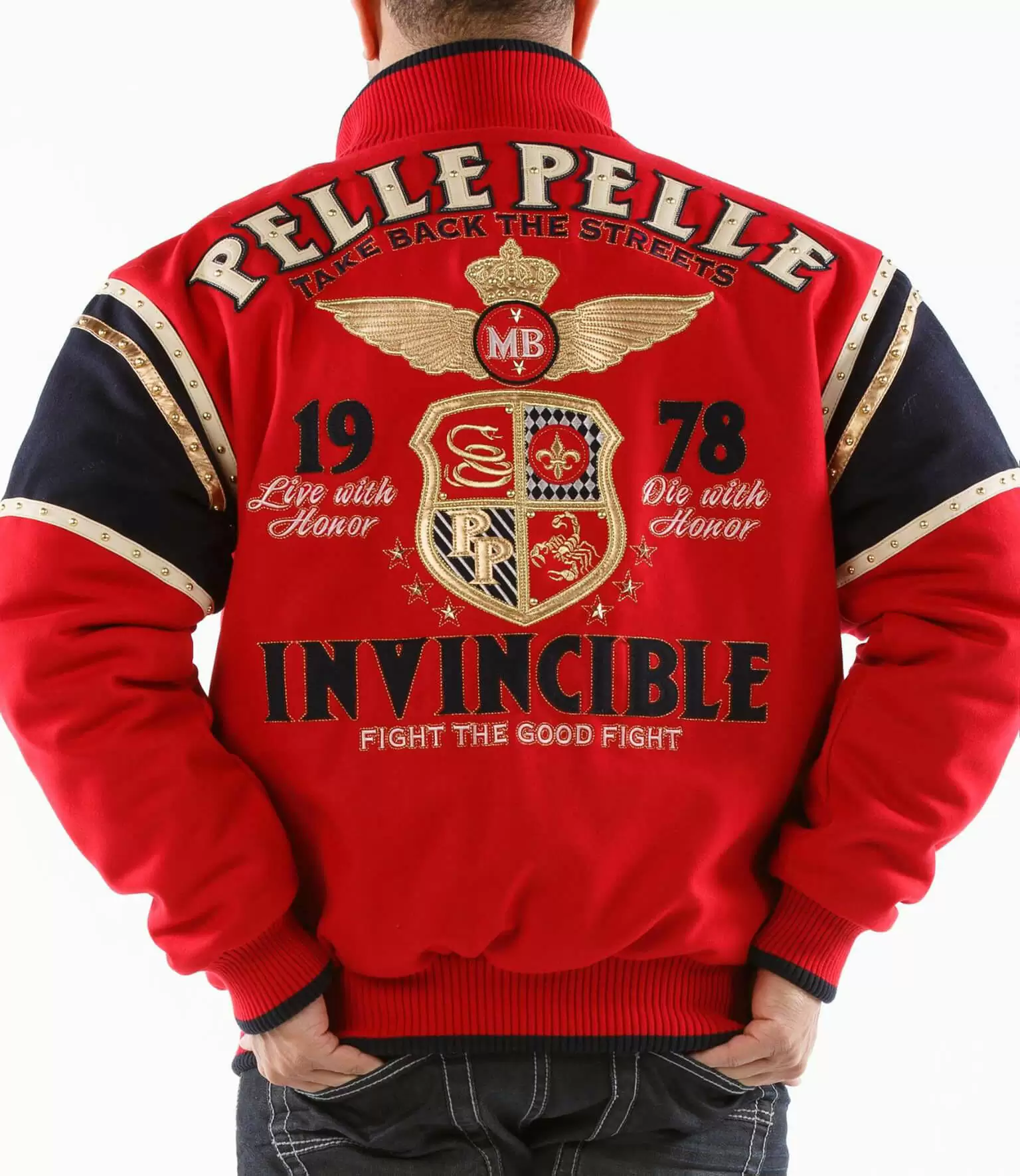 Bold Red Pelle Pelle Invincible Jacket