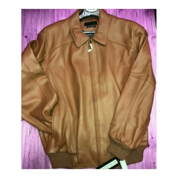 Best Pelle Pelle Plain Brown Leather Jacket view 1