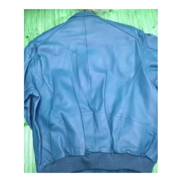 Pelle Pelle Plain Blue Leather Jacket view 2