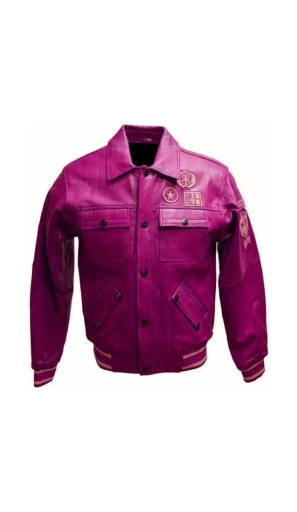 Pelle Pelle Pink Star 1978 Leather Jacket