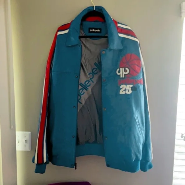 Pelle Pelle Light Blue Basketball Jacket view 1