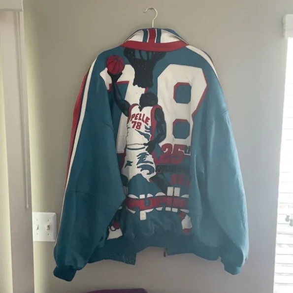 Pelle Pelle Light Blue Basketball Jacket view 2