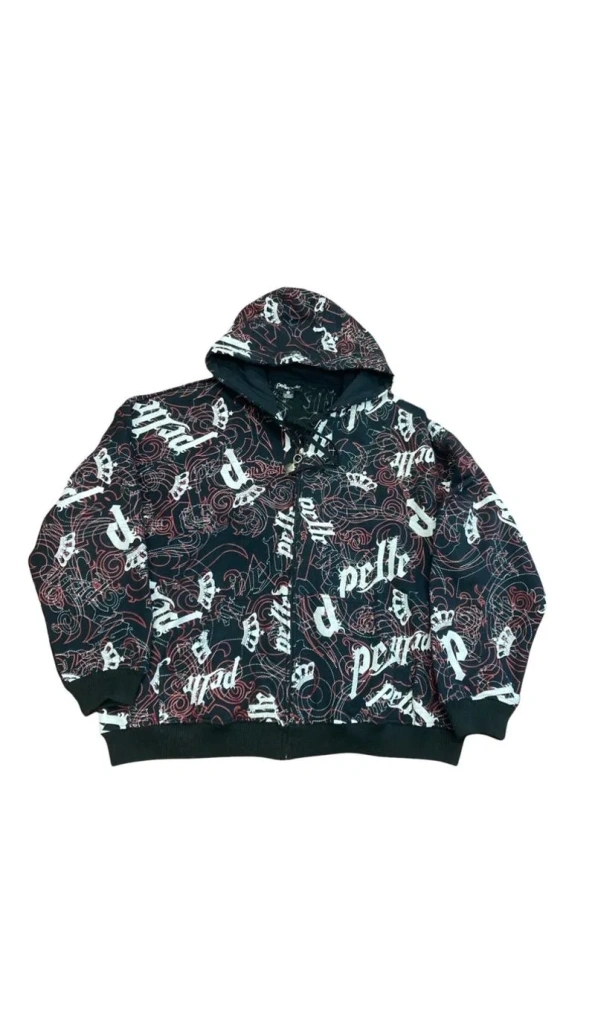 Pelle Pelle Stylish Black Wool Hood Jacket