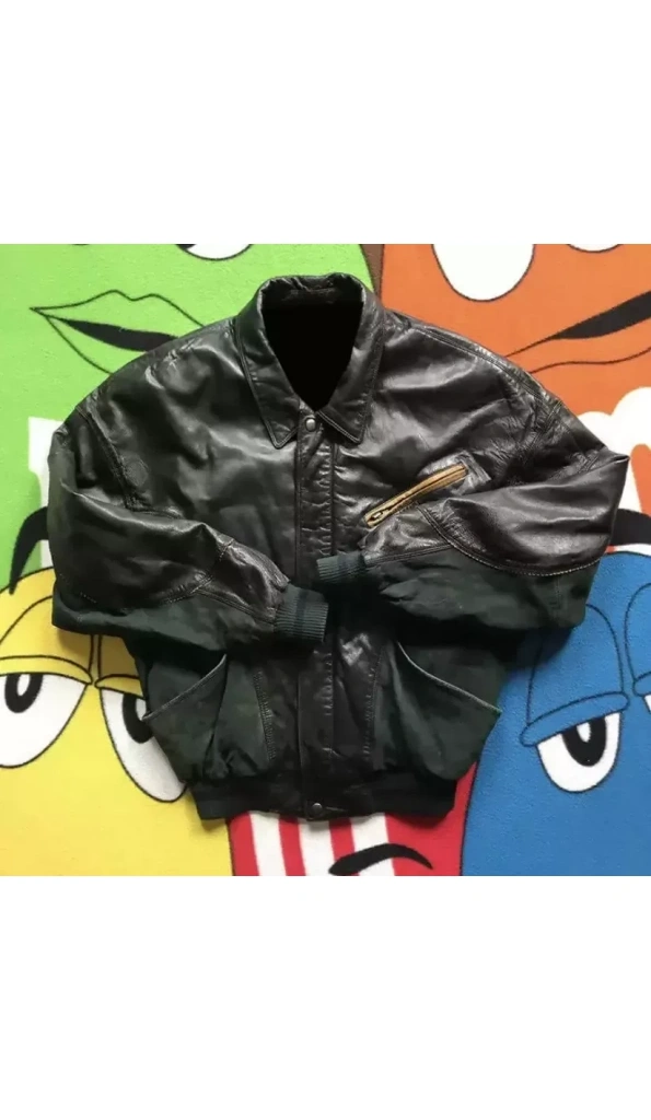 PELLE PELLE MEN'S WONDERFUL BOMBER BROWN LEATHER JACKET