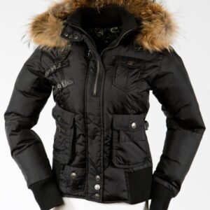Pelle Pelle Black Winter Jacket with Fur Collar