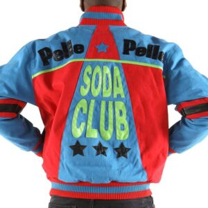 Pelle Pelle Red Blue Varsity Wool Jacket