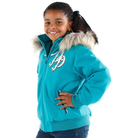 Pelle Pelle Girl Born Free Blue Hood Jacket view 2