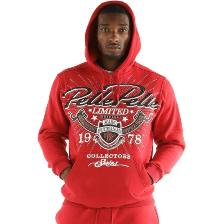 Pelle Pelle Red Greatest Of All Time Jacket | Wool Hoodie