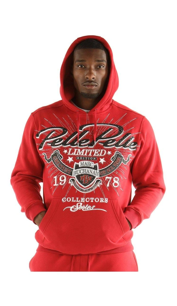 Pelle Pelle Red Greatest Of All Time Jacket | Wool Hoodie
