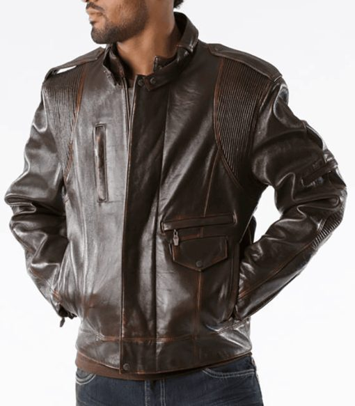 Pelle Pelle Dark Brown Ghost Leather Jacket | Men Jacket