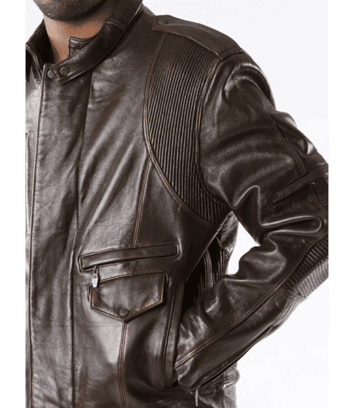 Pelle Pelle Dark Brown Ghost Leather Jacket | Men Jacket view 3