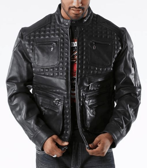 Pelle Pelle Black Burnish Mosaic Jacket | Leather Jacket