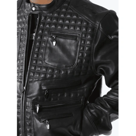 Pelle Pelle Black Burnish Mosaic Jacket | Leather Jacket view 3