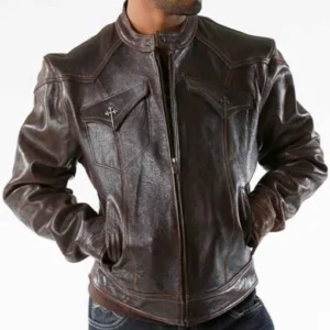 Pelle Pelle Men Ghost Biker Leather Jacket