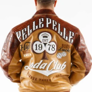 Pelle Pelle Men High Roller Leather Jacket | Varsity Jacket