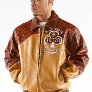 Pelle Pelle Men High Roller Leather Jacket | Varsity Jacket view 2
