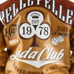Pelle Pelle Men High Roller Leather Jacket | Varsity Jacket view 3