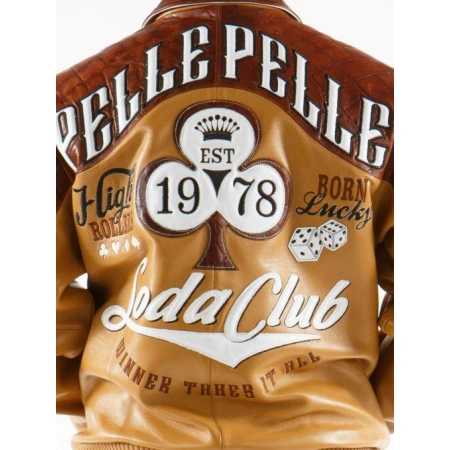 Pelle Pelle Men High Roller Leather Jacket | Varsity Jacket view 3