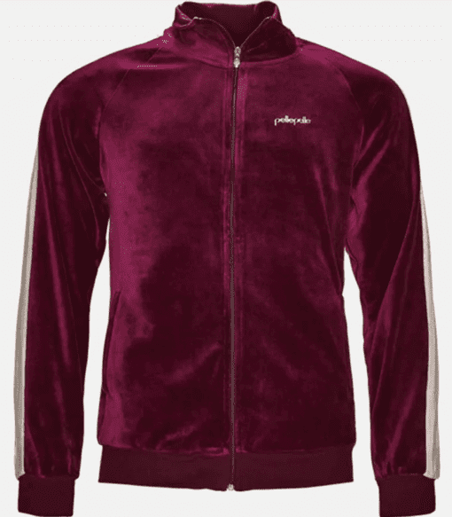 Pelle Pelle Red White Velvet Tracksuit | Men & Women view 2