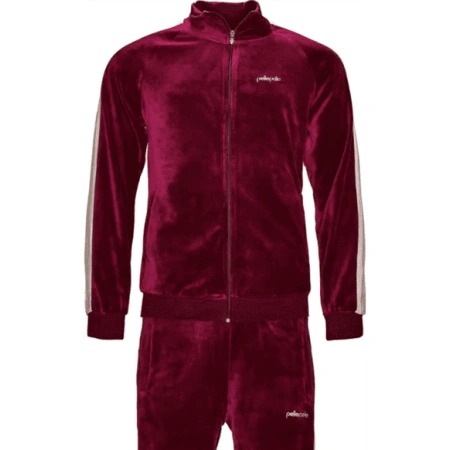 Pelle Pelle Red White Velvet Tracksuit | Men & Women