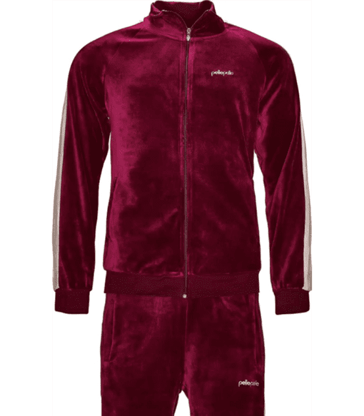 Pelle Pelle Red White Velvet Tracksuit | Men & Women