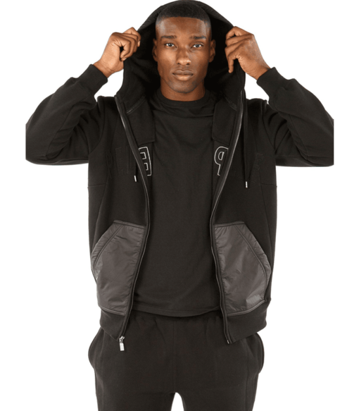Best Pelle Pelle Men Black MB Tracksuit | Nylon & Wool