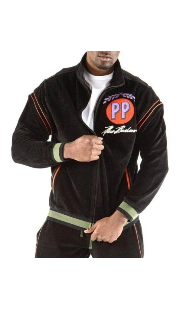 Pelle Pelle Black Orange Stripes Tracksuit | Men Tracksuit