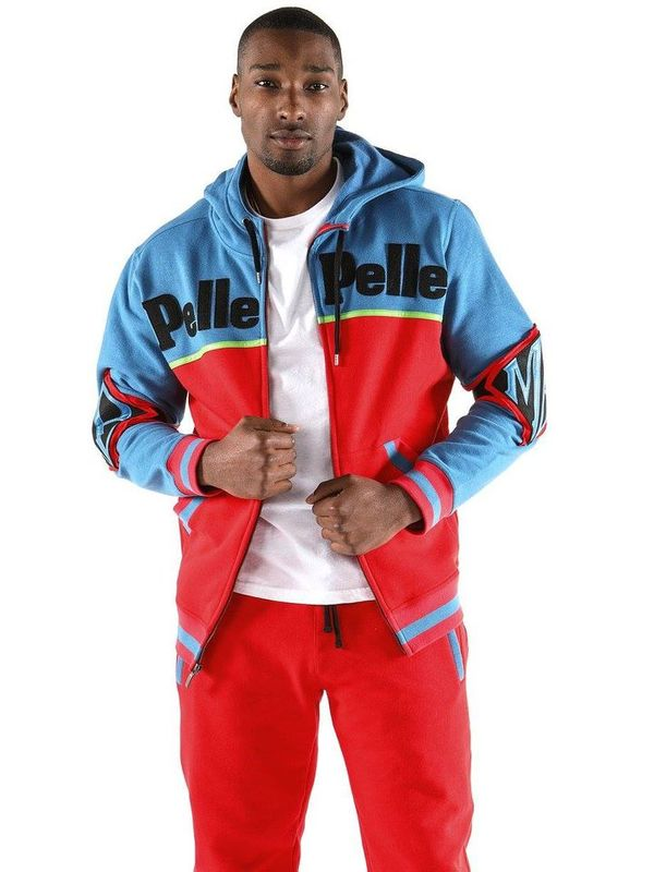 Bold Pelle Pelle Red Blue MB Wool Tracksuit | Men Tracksuit